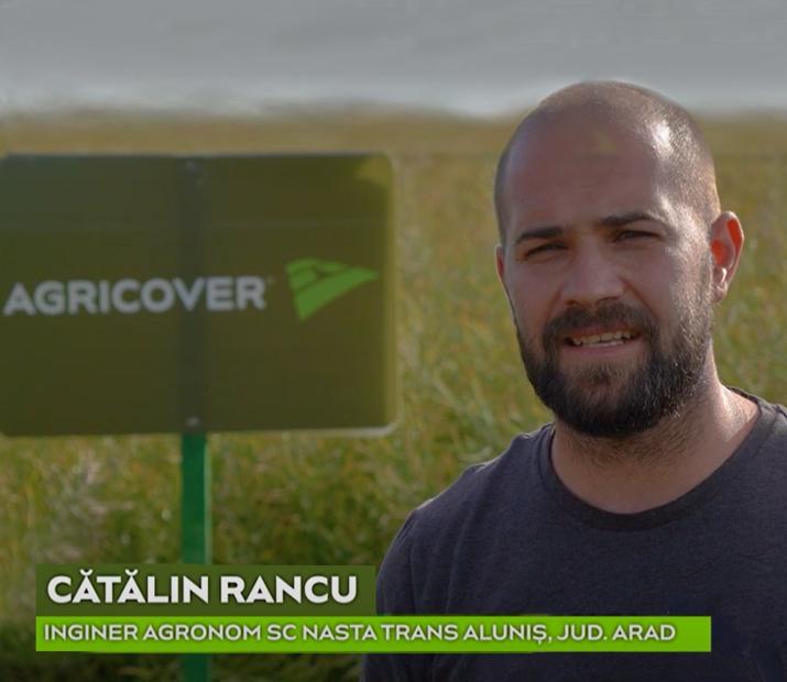 Cătălin Rancu was able to quickly see the effects of applying Agricover products in the oilseed rape crop